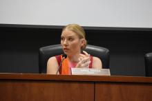 TALCB Chair Sara Oates during the August 2024 meeting. 